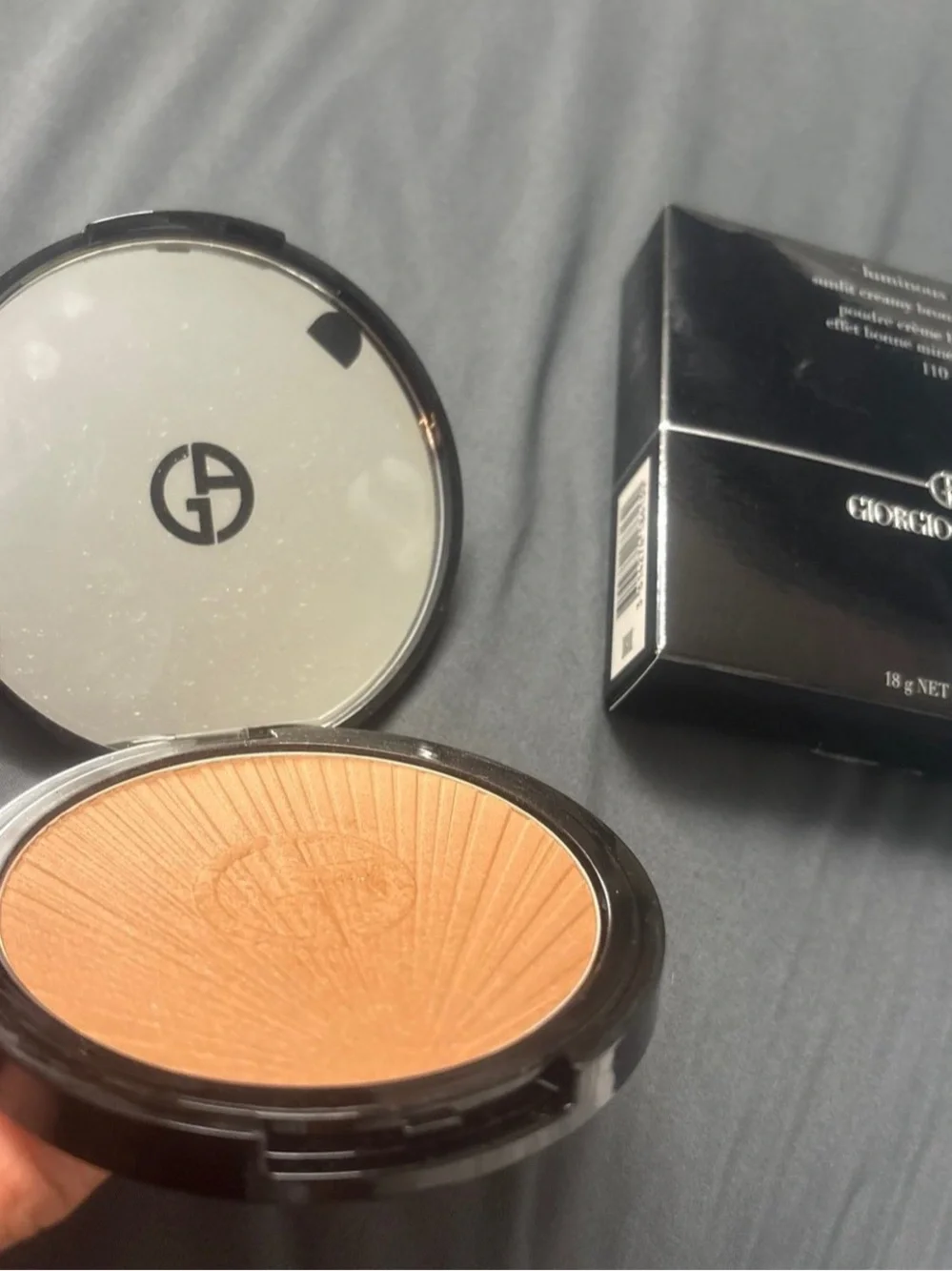 Giorgio Armani Bronze Compact with Black Box